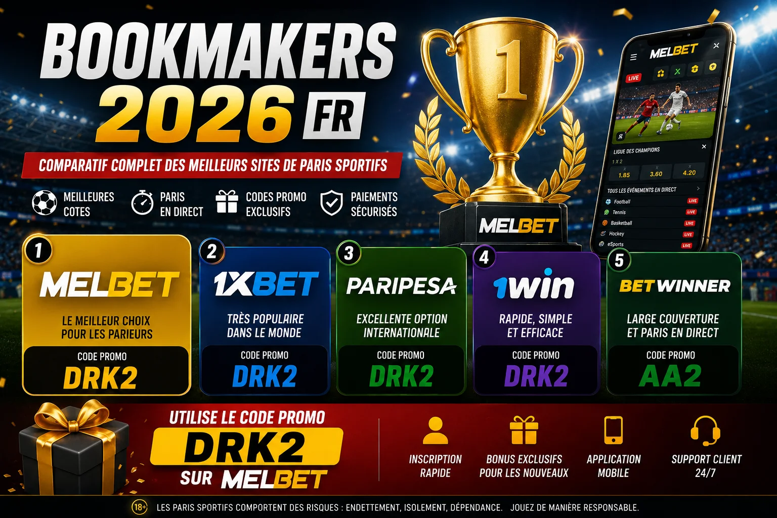 Bookmakers 2026 FR